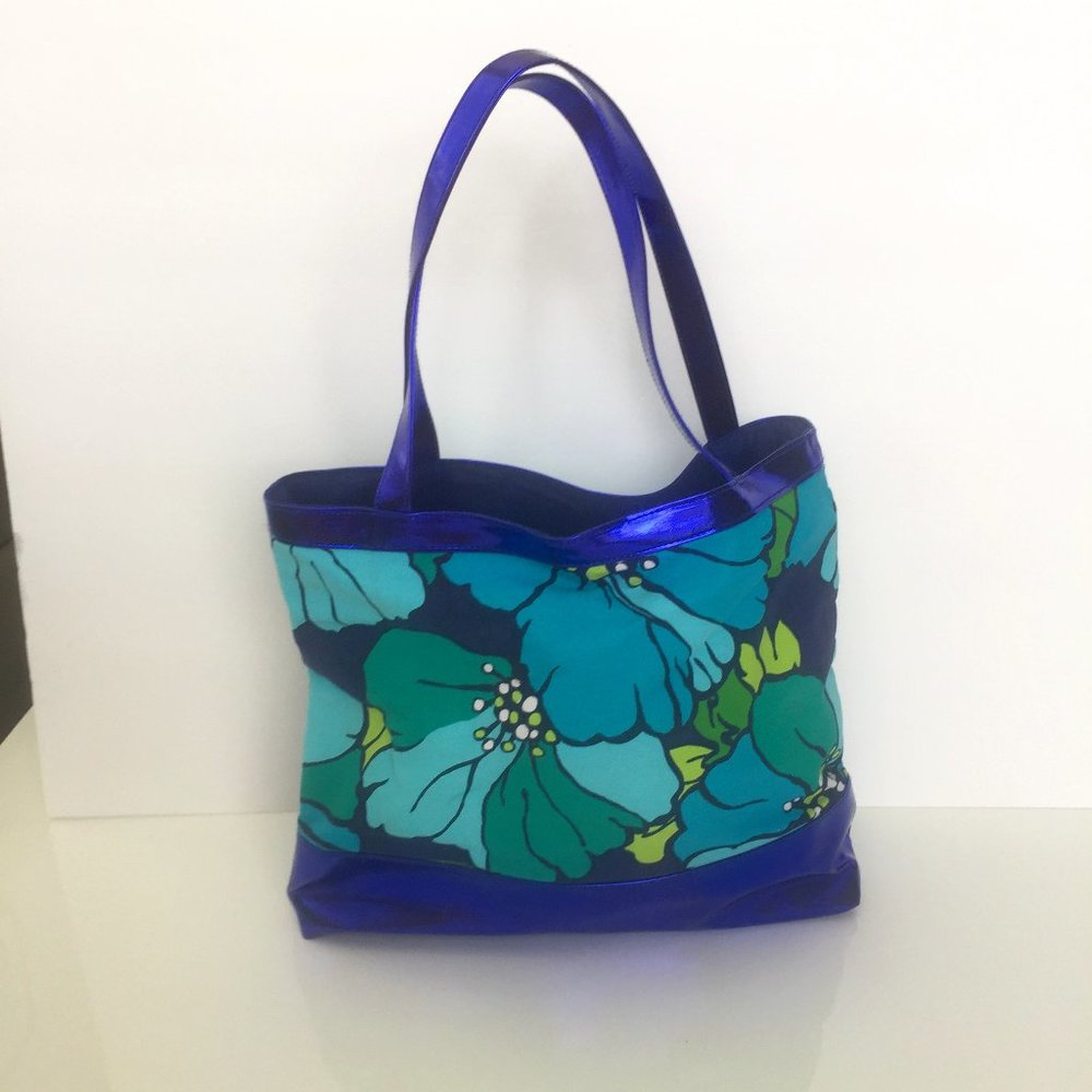 Gymboree Blue Floral Tote Bag for Girls